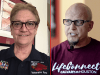 Reitired Navy Vet, Jewish Lesbian Carmen Hix and Calvary Houston Pastor Ron HIndt.