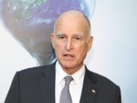 Jerry Brown globe (Jonathan Leibson / Getty)