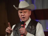 Republican candidate for the U.S. Senate in Alabama, Roy Moore, speaks at a campaign rally on September 25, 2017 in Fairhope, Alabama. Moore is running in a primary runoff election against incumbent Luther Strange for the seat vacated when Jeff Sessions was appointed U.S. Attorney General by President Donald Trump. The runoff election is scheduled for September 26. (Photo by Scott Olson/Getty Images)