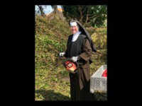 Sister Margaret Ann, dressed in a full habit, was spotted using a chainsaw to clear brush from the fallen debris following Hurricane Irma’s destruction in Miami, Florida, according to a video captured by an off-duty police officer.