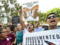 Young immigrants and supporters gather for a rally in support of Deferred Action for Childhood Arrivals (DACA) in Los Angeles, California on September 1, 2017. A decision is expected in coming days on whether US President Trump will end the program by his predecessor, former President Obama, on DACA which has protected some 800,000 undocumented immigrants, also known as Dreamers, since 2012. / AFP PHOTO / FREDERIC J. BROWN (Photo credit should read FREDERIC J. BROWN/AFP/Getty Images)