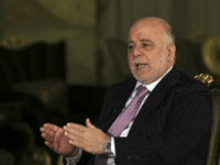 Iraq's Prime Minister Haider al-Abadi speaks during an interview with the Associated Press in Baghdad, Iraq, Monday, Nov. 28, 2016.
