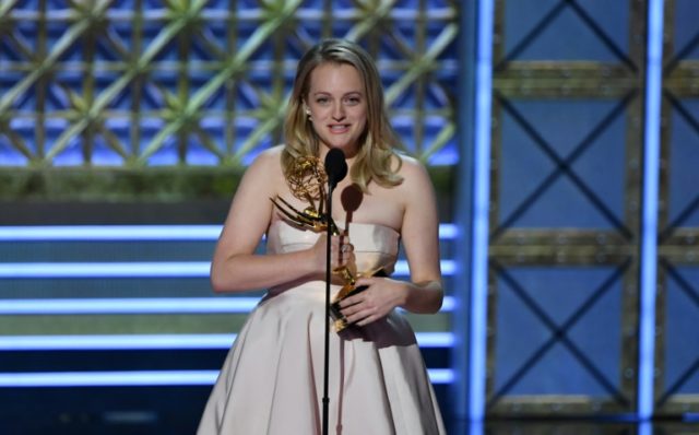 Elisabeth Moss Wears Custom Prabal Gurung at the 2017 Emmys