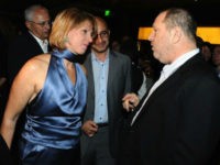 Sharon Waxman and Harvey Weinstein attend TheWrap's 3rd Annual Pre-Oscar Party at Culina Restaurant at the Four Seasons Los Angeles on February 22, 2012 in Beverly Hills, California. (Photo by Angela Weiss/Getty Images for TheWrap)