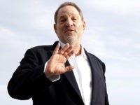 Harvey Weinstein, US film producer and executive producer of the TV series 'War and Peace', poses during a photocall at the MIPCOM audiovisual trade fair in Cannes, southeastern France, on October 5, 2015. Held each year on the French Riviera, the audiovisual trade fair brings together the movers and shakers of the global entertainment business to network, talk shop and buy, sell and finance new content. AFP PHOTO / VALERY HACHE (Photo credit should read VALERY HACHE/AFP/Getty Images