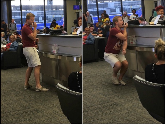Airline Passenger Grabs Mic at Boarding Gate, Turns Flight Delay into Karaoke Session - Breitbart