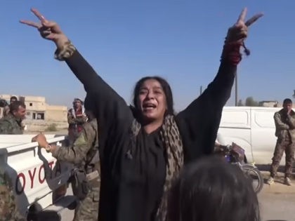 Watch: Woman Rips Off Headscarf After Raqqa Liberated from Islamic State