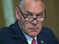 UNITED STATES - JUNE 20: Interior Secretary Ryan Zinke testifies during a Senate Energy and Natural Resources Committee hearing in Dirksen Building on the department's FY2018 budget request on June 20, 2017. (Photo By Tom Williams/CQ Roll Call)
