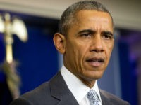 U.S. President Barack Obama makes a statement about multiple acts of violence in Paris in the Brady Press Briefing Room of the White House in Washington, D.C., U.S., on Friday, Nov. 13, 2015. Obama said the U.S. is prepared to provide whatever assistance France needs in the wake of terrorist attacks in Paris that killed dozens of people on Friday night. Photographer: Andrew Harrer/Bloomberg via Getty Images