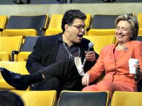 Al Franken with Hillary Clinton