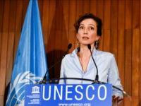 PARIS, Oct. 13, 2017 -- Audrey Azoulay delivers a speech at the headquarters of United Nations Educational, Scientific and Cultural Organization (UNESCO) in Paris, France, on Oct. 13, 2017. French candidate Audrey Azoulay was nominated as candidate for next Director-General of UNESCO on Friday by the executive board. (Xinhua/Chen Yichen via Getty Images)