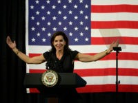 Jill Vogel, Republican candid for Virginian lieutenant governor, speaks during a campaign rally for gubernatorial candidate Ed Gillespie, R-VA, at the Washington County Fairgrounds on October 14, 2017 in Abingdon, Virginia. Virginia voters head to the polls on Nov. 7. (Photo by Sara D. Davis/Getty Images)