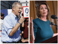 Nancy Pelosi and Tom Steyer (wire services)