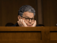 Sen. Al Franken (D-MN) listens during a Senate Judiciary Subcommittee on Crime and Terrorism hearing titled 'Extremist Content and Russian Disinformation Online' on Capitol Hill, October 31, 2017 in Washington, DC. The committee questioned the tech company representatives about attempts by Russian operatives to spread disinformation and purchase political ads on their platforms, and what efforts the companies plan to use to prevent similar incidents in future elections. (Drew Angerer/Getty Images)