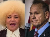 Former Alabama police officer Faye Gary and Republican Senate candidate Roy Moore.