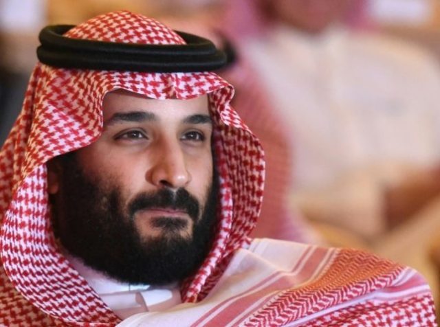 Saudi Arabia's Crown Prince Mohammed bin Salman, shown here on October 24, 2017, has denounced Iran's supreme leader Ayatollah Ali Khamenei as the 