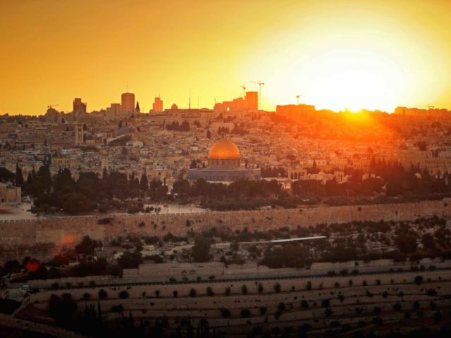 Jerusalem sunset (Thomas Coex / AFP / Getty)