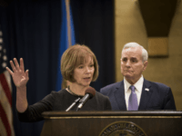 ST. PAUL, MN - DECEMBER 13: Minnesota Lt. Governor Tina Smith fields questions after being named the replacement to Sen. Al Franken by Governor Mark Dayton on December 13, 2017 at the Minnesota State Capitol in St. Paul, Minnesota. Franken resigned last week after multiple allegations of sexual harassment. (Photo by Stephen Maturen/Getty Images)