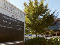 FILE - In this Tuesday, Oct. 12, 2004, file photo, Sinclair Broadcast Group, Inc.'s headquarters stands in Hunt Valley, Md. Sinclair Broadcast Group, one of the nation's largest local TV station operators, announced Monday, May 8, 2017, that it will pay about $3.9 billion for Tribune Media, adding more than 40 stations including KTLA in Los Angeles, WPIX in New York and WGN in Chicago. (AP Photo/Steve Ruark, File)