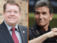 San Antonio Police Officers Association President Michael Helle and Police Chief WIlliam McManus.