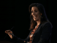 Oakland Mayor Libby Schaaf speaks during the 2016 Cannabis Business Summit & Expo on June 22, 2016 in Oakland, Schaaf delivered the closing address on the final day of the three-day long Cannabis Business Summit & Expo. (Photo by Justin Sullivan/Getty Images)