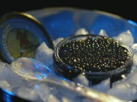 Caviar COVER caviar on ice (caviar spoon and bowl from Village Heights/Larchmont Village) (Photo by Gary Friedman/Los Angeles Times via Getty Images)