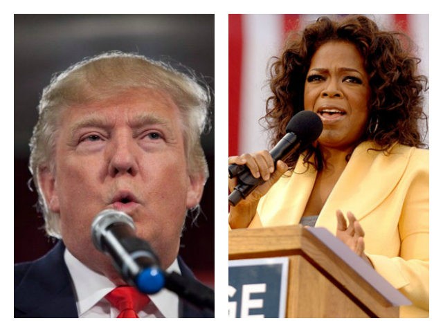 Collage of President Donald Trump and Oprah Winfrey