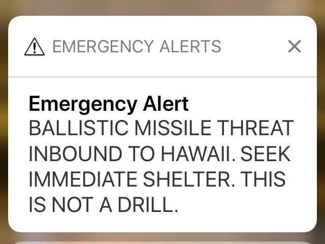 Ballistic Missile False Alarm Terrorizes Hawaiians - Breitbart