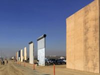 This Oct. 26, 2017 file photo shows prototypes of border walls in San Diego. Rigorous testing of prototypes of President Donald. A U.S. official says recent testing of prototypes of President Donald Trump’s proposed wall with Mexico found their heights should stop border crossers. U.S. tactical teams spent three weeks trying to breach and scale the models in San Diego. An official with direct knowledge of the results said they point to see-through steel barriers topped by concrete as the best design. The official spoke to The Associated Press on condition of anonymity because the information is not authorized for release. (AP Photo/Elliott Spagat, File)