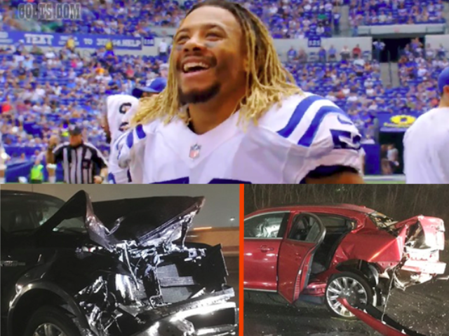 Car crash where Indianapolis Colts linebacker Edwin Jackson was killed by an alleged illegal alien drunk driver.