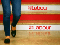 A woman walks down the stairs at a conference centre hosting the Labour party Conference in Brighton, south England on September 23, 2017. Britain's revitalised Labour opposition kicks off its annual conference on Sunday with leader Jeremy Corbyn set to lay out his party's agenda, free from the leadership challenges of previous years. / AFP PHOTO / Daniel LEAL-OLIVAS (Photo credit should read DANIEL LEAL-OLIVAS/AFP/Getty Images)