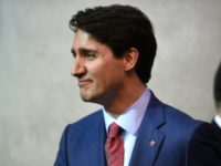 Canadian Prime Minister Justin Trudeau leaving the Ronald Reagan Presidential Library in California on Friday shortly before an accident that injured a patrolman in his motorcade.