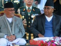 The communist party of new Prime Minister K.P. Sharma Oli (L) has merged with former Maoist rebels to form a new alliance