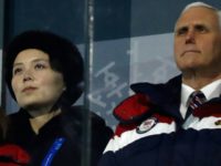 US Vice President Mike Pence (R) and North Korea's Kim Jong Un's sister Kim Yo Jong attend the opening ceremony of the Pyeongchang 2018 Winter Olympic Games on February 9, 2018