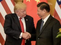 US President Donald Trump (L) has a delicate relationship with Chinese leader Xi Jinping, with whom he has claimed a 