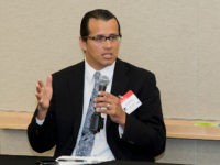 William Mendoza, executive director, White House Initiative on American Indian and Alaska Native Education, speaks to participants of the the American Indian Science and Engineering Society (AISES) Government Relations Council Meeting on July, 11, 2013 at the NRC Headquarters.