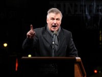 NEW YORK, NY - JANUARY 19: Alec Baldwin speaks onstage during the We Stand United NYC Rally outside Trump International Hotel & Tower on January 19, 2017 in New York City. (Photo by D Dipasupil/Getty Images)