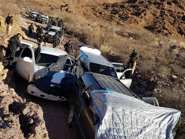 Mexican Authorities Find Cartel Vehicles Tactical Gear Stashed Near