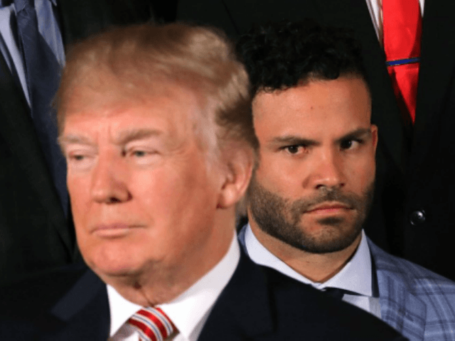 Houston Astros' Jose Altuve Destroys Media Narrative That He Was Staring Trump Down During White House Visit | Breitbart