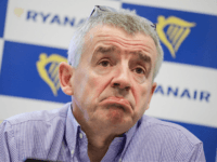 Ryanair CEO Michael O'Leary attends a press conference of Irish low-cost airline Ryanair, on March 6, 2018, in Brussels. / AFP PHOTO / BELGA AND Belga / ERIC LALMAND (Photo credit should read ERIC LALMAND/AFP/Getty Images)