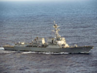 The USS Mustin American destroyer sailed within 12 nautical miles of Mischief Reef in the Spratly Islands on Friday, prompting an angry statement from Beijing claiming that China has “indisputable sovereignty” over the islands and accusing the United States of “harming regional peace and stability” with its patrols.