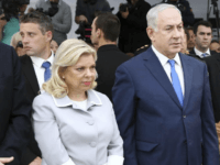 Israeli Prime Minister Benjamin Netanyahu, center, and his wife Sara, left, stand beside Vice-President Gabriela Michetti on the site of the former Israeli embassy in Buenos Aires, Argentina, Monday, Sept. 11, 2017. The Bombing of the Israeli embassy on 1992 killed more than a dozen and left hundreds injured. Netanyahu is on a two day official visit to Argentina. (AP Photo/ HO Argentina- Vice Presidency)