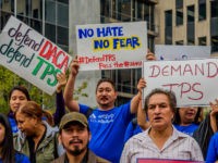 26 FEDERAL PAZA, NEW YORK, UNITED STATES - 2017/11/06: On the day of the likely decision of the State Department recommendation to end TPS for Central America and Haiti, November 6, 2017; immigrants, allies and elected officials gathered to rally in New York City to demand that the Department of Homeland Security (DHS) extend Temporary Protected Status (TPS) for hundreds of thousands of program beneficiaries. (Photo by Erik McGregor/Pacific Press/LightRocket via Getty Images)