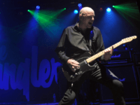 Singer and guitarist Baz Warne of the British rock band 'The Stranglers' performs at the Espace Julien in Marseille, southern France, on 10 April 2012 as part of their French Tour 2012. AFP PHOTO/GERARD JULIEN (Photo credit should read GERARD JULIEN/AFP/Getty Images)