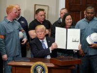 US President Donald Trump signs off on tariffs of 25 percent on imported steel and 10 percent on aluminum