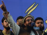 Hafiz Saeed (C) head of the Lashkar-e-Tayyiba (LeT) militant group,  speaks in Lahore last month; a US official has said Pakistan is doing the 