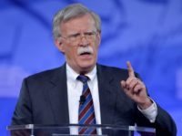 Former US Ambassador to the UN John Bolton speaks at the Conservative Political Action Conference (CPAC) in February; the vocal advocate of the Iraq war has also supported preemptive strikes against North Korea and war with Iran