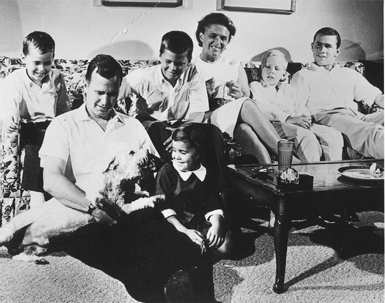 The Bush Family in Houston, Texas, 1964, prior to George H.W. Bush's Victorious Race for United States Congress. George W. Bush is at far right. (AP Photo)