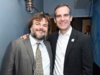 Jack Black and Eric Garcetti (Vivien Killilea / Getty Images for My Friend's Place)