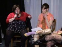 Fresno State professor Randa Jarrar appearing on a panel